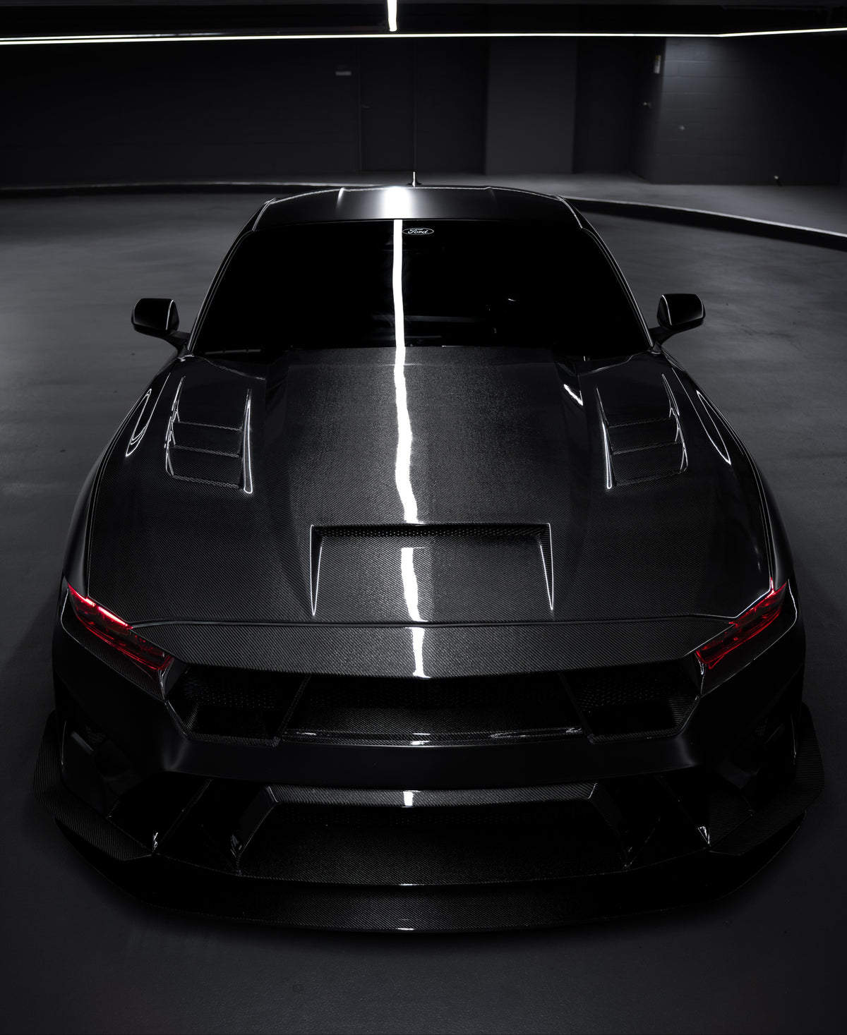 Carbon Fiber Terminator Hood for 2024+ Ford Mustang S650 by MAZ Muscle