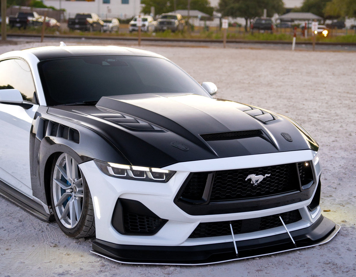 High Cowl Terminator Hood for 2024+ Ford Mustang S650 by MAZ Muscle