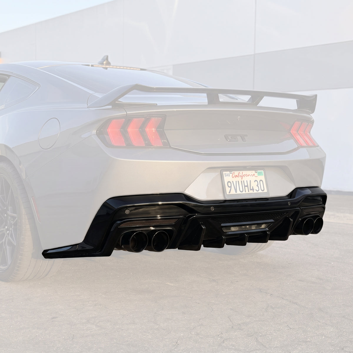 V1 Gloss Black Diffuser for 2024+ Ford Mustang S650 by MAZ Muscle