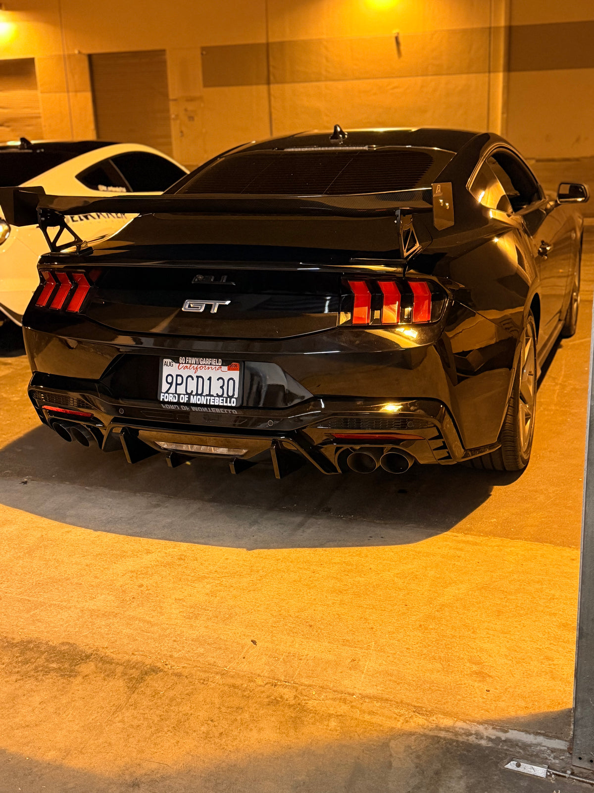 V3 Gloss Black Diffuser for 2024+ Ford Mustang S650 by MAZ Muscle