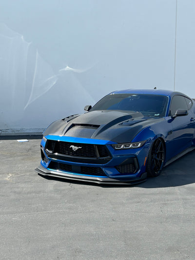 2024 Mustang Dry Carbon Fiber Terminator Hood Vented Design