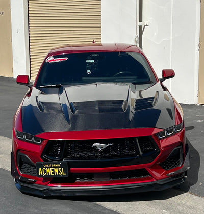 2024 Mustang GT3 carbon fiber hood with vented design