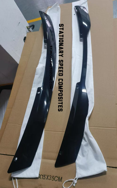 Mustang rear wing Gurney Flap gloss black fitment
