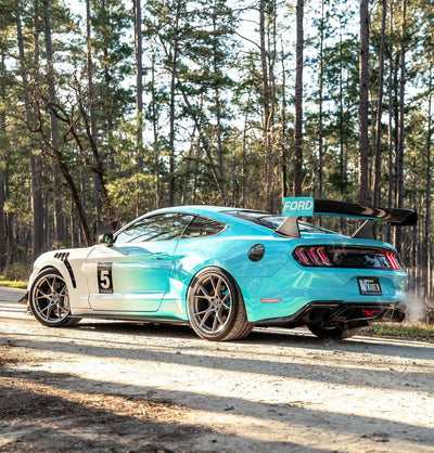 Mustang carbon fiber rear wing for GT models 2015 to 2024