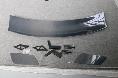 S650 Mustang carbon fiber spoiler with billet brackets