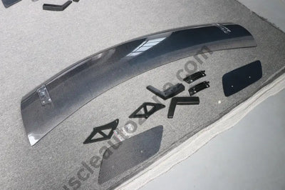 S650 Mustang carbon fiber spoiler with billet brackets