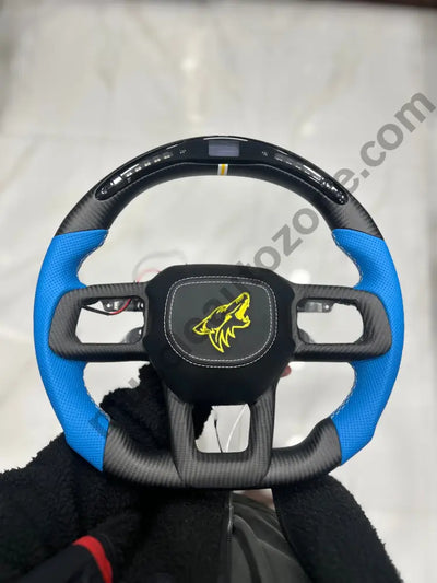 2024 Mustang steering wheel LED perforated leather heated
