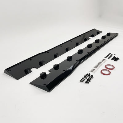 2024–2026 Ford Mustang S650 RTR Style Gloss Black Side Skirt Extensions — Rocker Splitters (Pair)