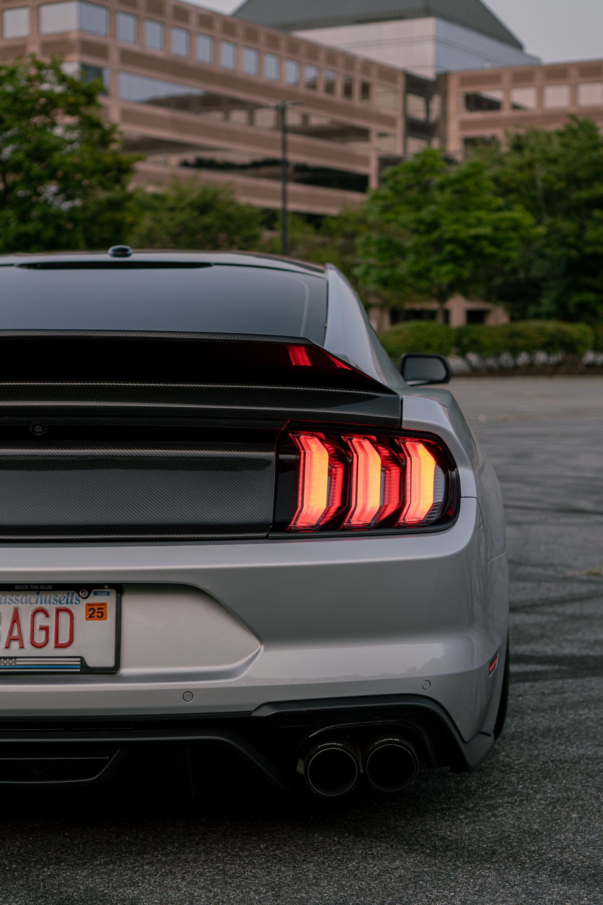 Carbon Fiber Ducktail Trunk for 2015–2023 Ford Mustang S550 by MAZ Muscle