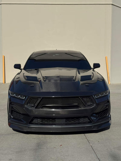 GT3 Carbon Fiber Front Bumper Grille for 2024+ Ford Mustang S650 by MAZ Muscle
