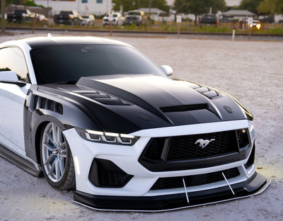 High Cowl Terminator Hood for 2024+ Ford Mustang S650 by MAZ Muscle