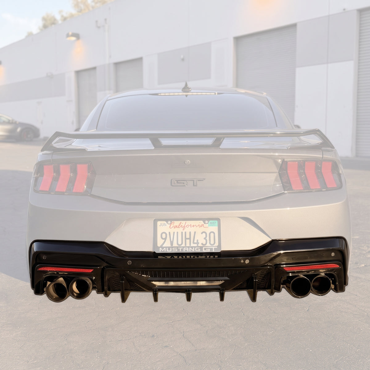 V1 Gloss Black Diffuser for 2024+ Ford Mustang S650 by MAZ Muscle