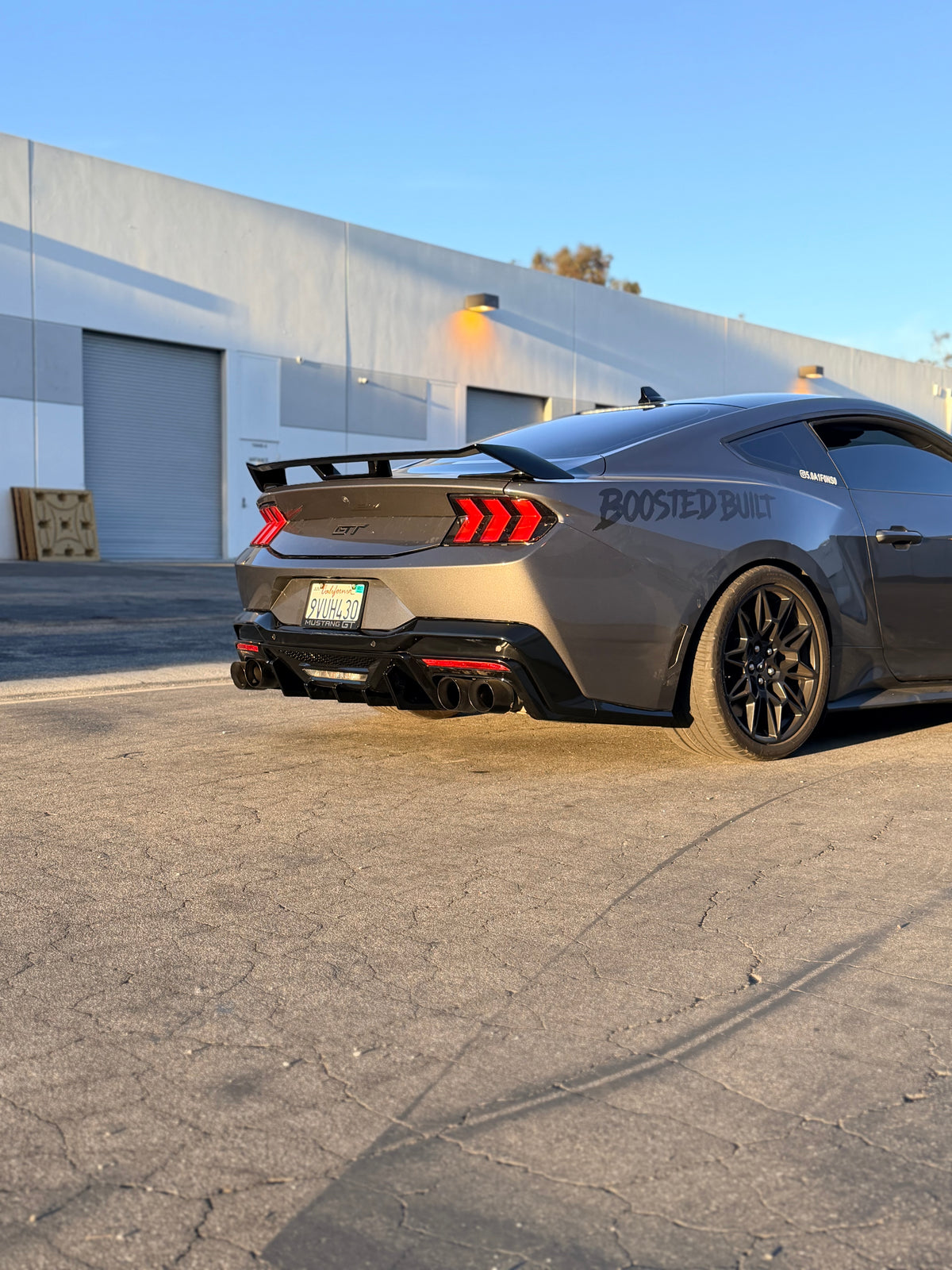 V1 Gloss Black Diffuser for 2024+ Ford Mustang S650 by MAZ Muscle