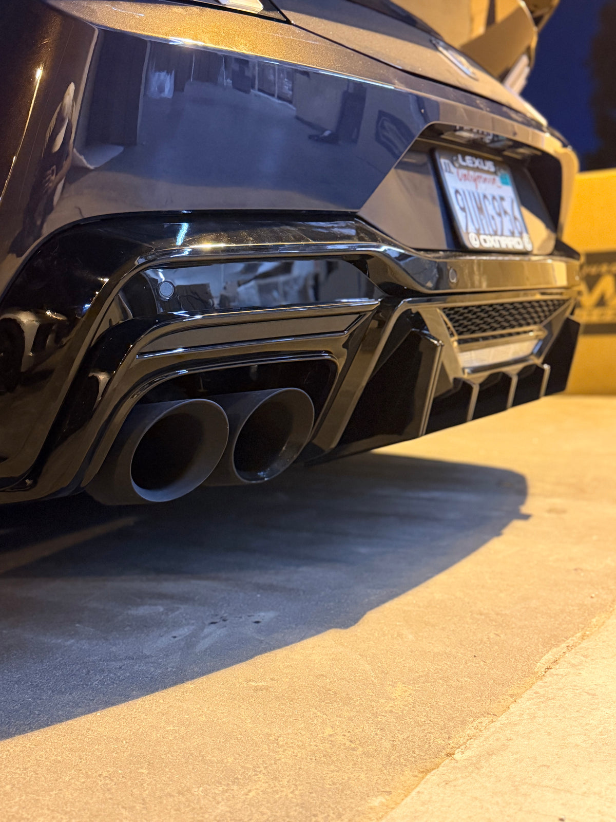 V1 Gloss Black Diffuser for 2024+ Ford Mustang S650 by MAZ Muscle