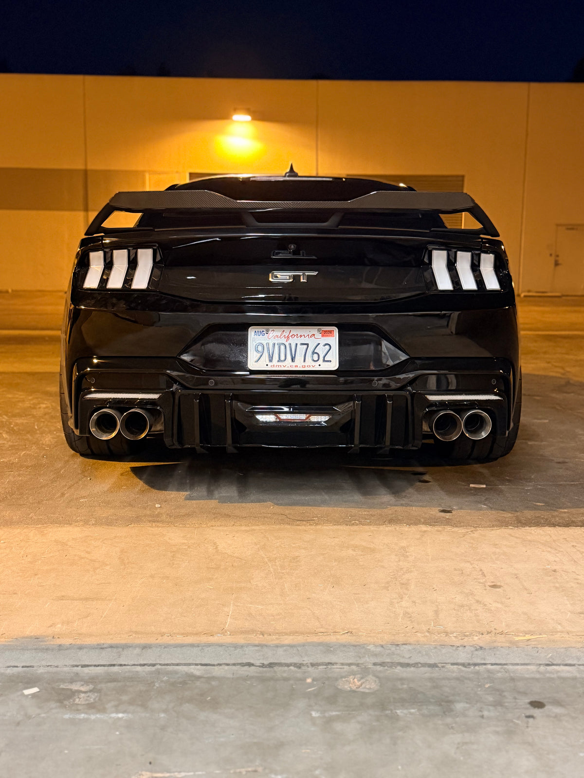 V2 Gloss Black Diffuser for 2024+ Ford Mustang S650 by MAZ Muscle