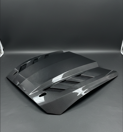 MAZ Muscle Viper Hood carbon fiber design for Ford Mustang