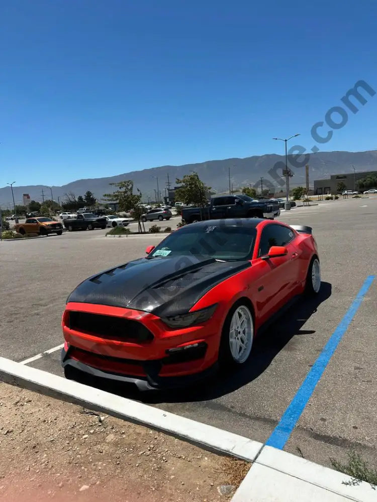 Mustang AMS carbon fiber hood lightweight racing performance