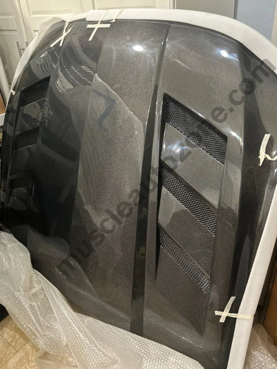 Mustang AMS carbon fiber hood lightweight racing performance