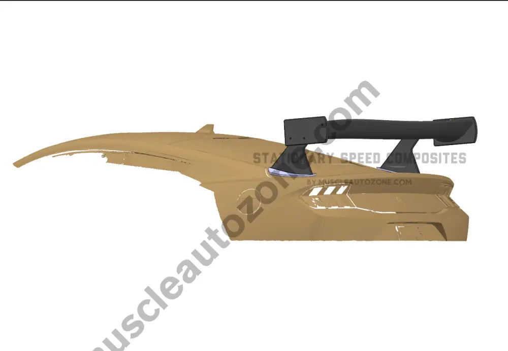 Mustang carbon fiber rear wing for GT models 2015 to 2024