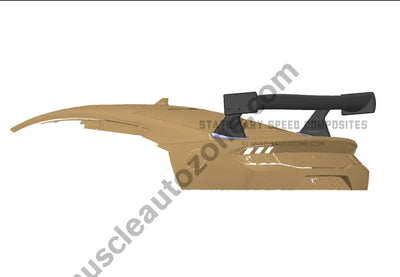 Mustang carbon fiber rear wing for GT models 2015 to 2024