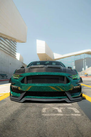 Shelby Super Snake carbon fiber Mustang hood dual vents